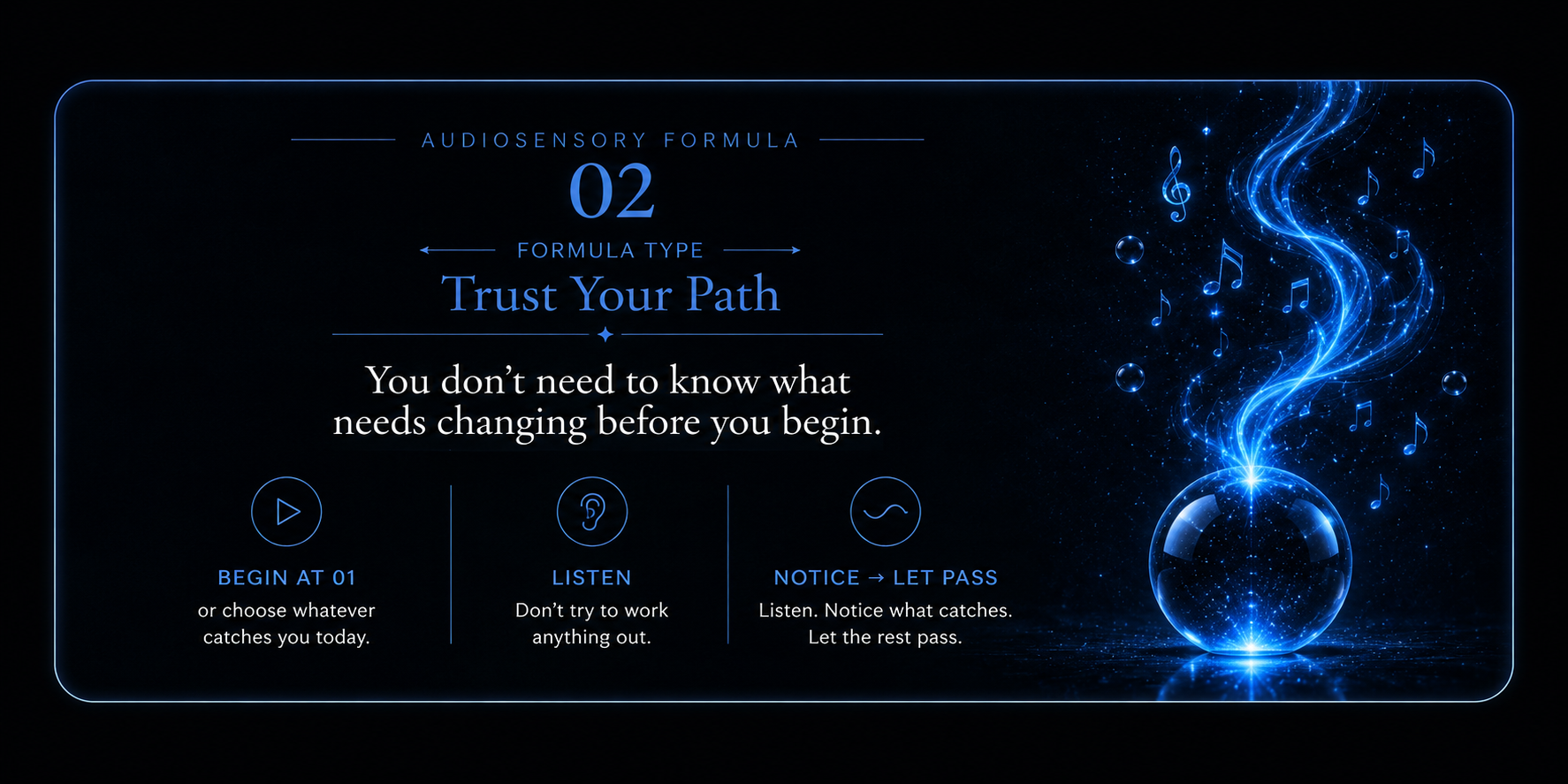 Audiosensory Formula 02: Trust Your Path